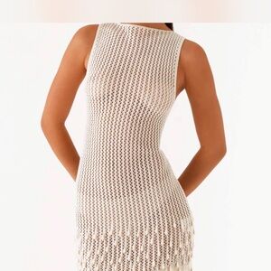 Peppermayo Elegant Cream Crochet Dress
